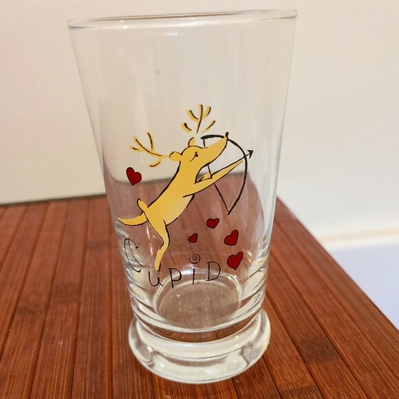 Pottery Barn Reindeer Tumblers Glasses, Set Of 7 (12 Oz Glasses) Footed - Picture 9 of 14